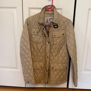 London Fog Quilted Lightweight Jacket in Khaki NEW